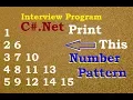 C Net Number Pattern Program Interview Pattern Program By D K Gautam