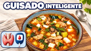 CALDITO DE RAJAS CON QUESO. Comida o Cena P/Bajar Peso y azúcar, Tiroides sana. FÁCIL Y SIN DIETA