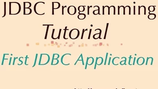 First JDBC Example with MySQL Database