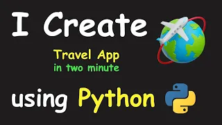I CREATE TRAVEL APP IN 2 MIN USING PYTHON PYTHON TKINTER TUTORIAL