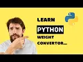 This Python Weight Convert Program accurately converts weight to kilograms and vice versa