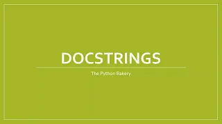 Lesson 2B2 Docstrings Bart