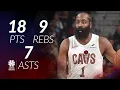 James Harden 18 pts 9 rebs 7 asts vs Heat season