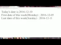 How to get current week s start and end date in PHP