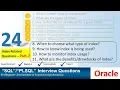 oracle interview question index related questions
