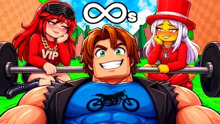 Kick a Lucky Block But Every SECOND I Get STRONGER!