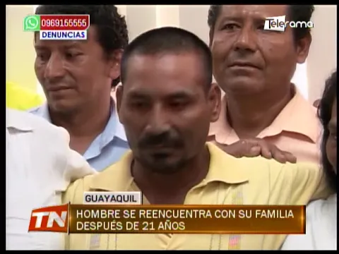 Hombre se reencuentra con su familia después de 21 años