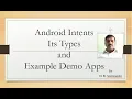 Android Intents Its Types and Example Demonstration Apps
