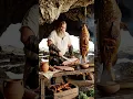 Viking roasts mystery grouper, coral arch.