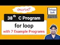 for loop in C Telugu c programming Program 38