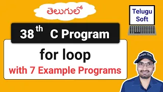 for loop in C Telugu c programming Program 38