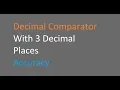 JAVA DECIMAL COMPARATOR WITH THREE DECIMAL PLACES TUTORIAL
