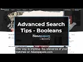 Newspapers com Advanced Search Tips - Booleans