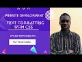 Text Formatting with CSS