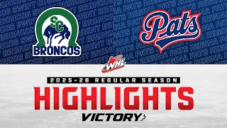 Swift Current Broncos At Regina Pats 11 09 WHL Highlights 2025 26 