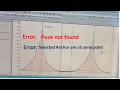 Error Peak not found and Selected Anchor are at same point during Texture profile analysis