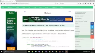 Can we invoke a static method on a null object reference in Java javapedia net