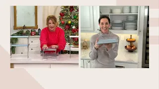 Cella 2-Piece Clear Kitchen Shelf Risers w Liners on QVC