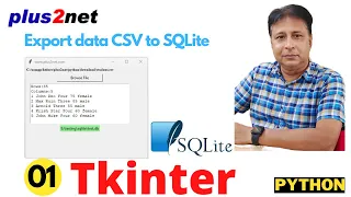 Export CSV Data to SQLite table using Tkinter Pandas