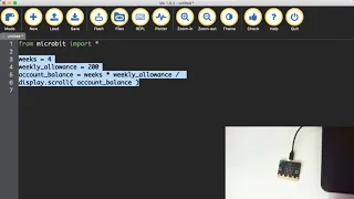 Microbit lesson 3 variables and numbers