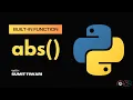 abs function in python python built-in functions Python Live Session
