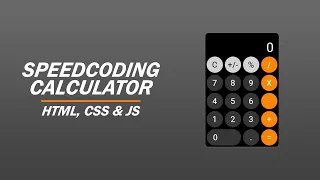 Calculator Speed Coding HTML CSS JS