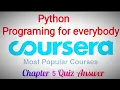 Programming for Everybody python Coursera solution Chapter 5 July 2020