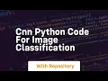 cnn python code for image classification