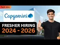 Capgemini Hiring Freshers Software Engineer Jobs for 2026 Batch