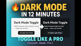 Build a Dark Mode Toggle with HTML CSS JS Full Tutorial 12 Min - Beginner Friendly