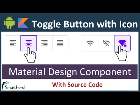 How to create Toggle buttons with icon Only Android Studio Tutorial