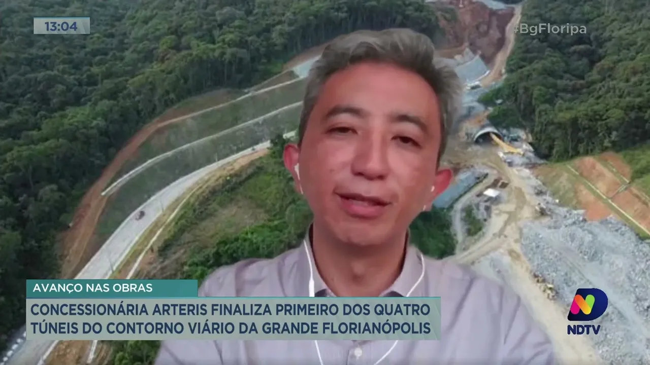 Arteris finaliza primeiro dos quatro túneis do Contorno Viário da Grande Florianópolis