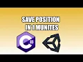 HOW TO SAVE POSITION IN 1 MUNITES UNITY 3D UNITY 2D