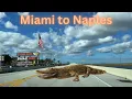 Driving from Miami to Naples Florida via US 41 Tamiami Trail in January 2023