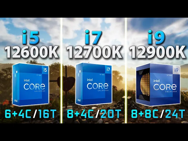 Intel i5-12600K vs i7-12700K vs i9-12900K | DDR4 // Test in 8 Games