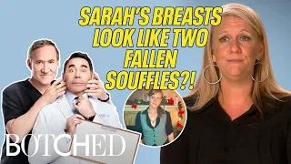 Sarah s Botched Breast Implants Look Like Fallen Souffles Before After Botched E