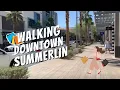 Walking Downtown Summerlin Las Vegas Morning Outdoor Shopping Dining Area in Las Vegas