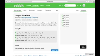 Python Function Finding Largest Numbers in a List