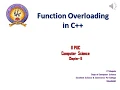 IIPUC Computer Science - Function Overloading in C