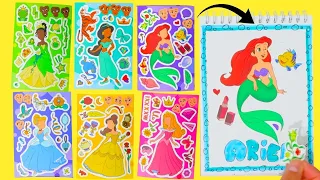 Disney Princesses DIY Make a Face Stickers | Crafts for Kids