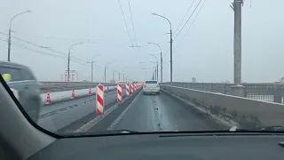 На Ленинградском мосту работают всего 2 полосы