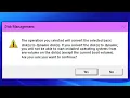 How To Fix The Operation You Selected Will Convert the Selected Basic Disk to Dynamic Disk MBR