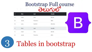 Bootstrap tables tables in Bootstrap Bootstrap tutorials in Telugu Bootstrap for beginners