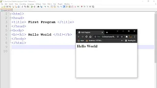 HTML practical Hello World program How to create simple HTML page