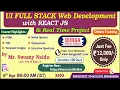 UI FULL STACK Web Development with REACT JS Real Time Project Online Training DURGASOFT