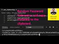 Random Password Generator and copy contents to the clipboard
