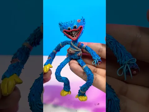 Making WITHERED HUGGY WUGGY with POLYMER CLAY Pt 2 #poppyplaytime #polymerclay #huggywuggy #diy #art