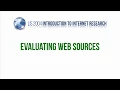 Evaluating Web Sources