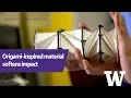 Origami-inspired material designed to soften impact
