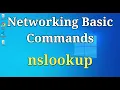What is nslookup Windows command line networking command nslookup Use of nslookup